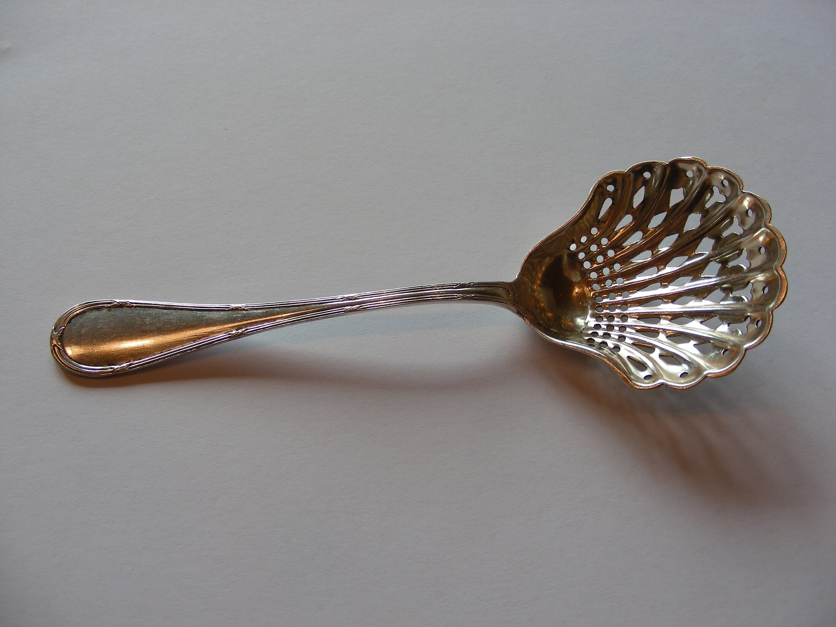 Sifting spoon, silver plated