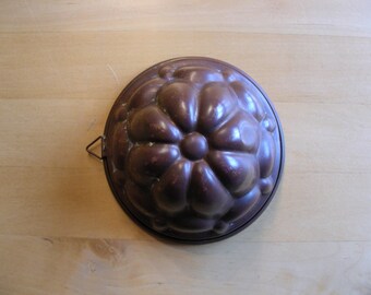 Vintage copper pudding mould, jello mould