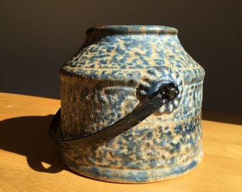 Vintage Jasba Ceramic Pot With Handle, Jasba 5050 14, Fat Lava, West German Pottery