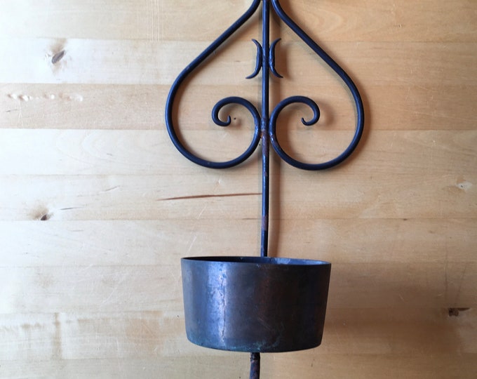 Vintage planter sconce, hanging planter, wall sconce