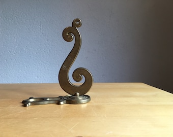 Vintage brass hook, planter hook, wall hook, plant hanger