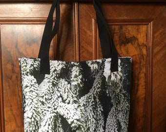 Frosted Pines Tote Bag