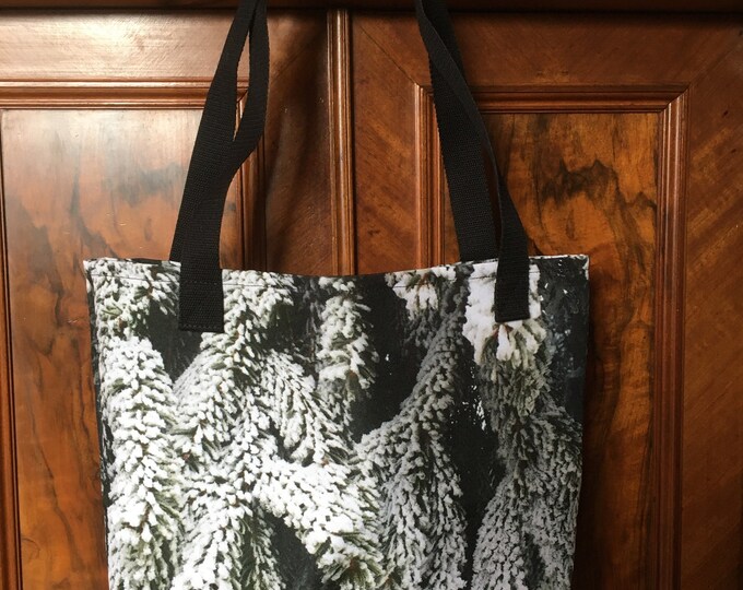 Frosted Pines Tote Bag