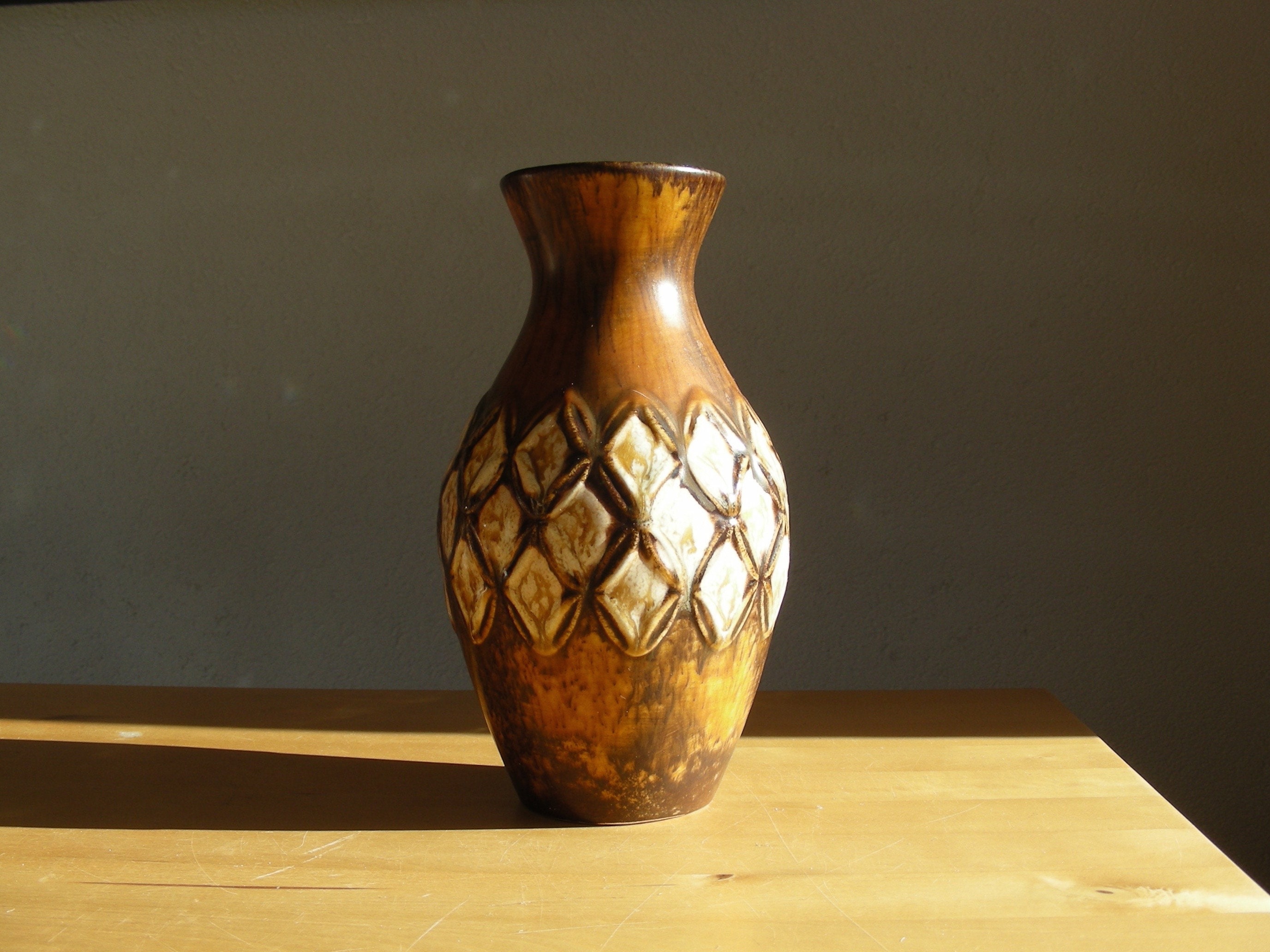 Jasba vase 14022 fat lava era 1960s West German pottery