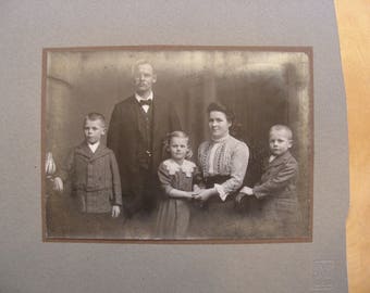 Antique family photo, Swiss family, turn of the century