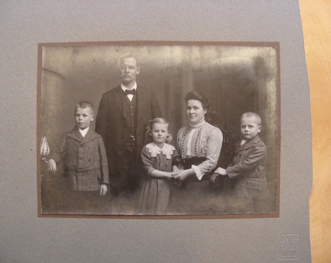 Antique Family Photo, Swiss Family, Turn of the Century