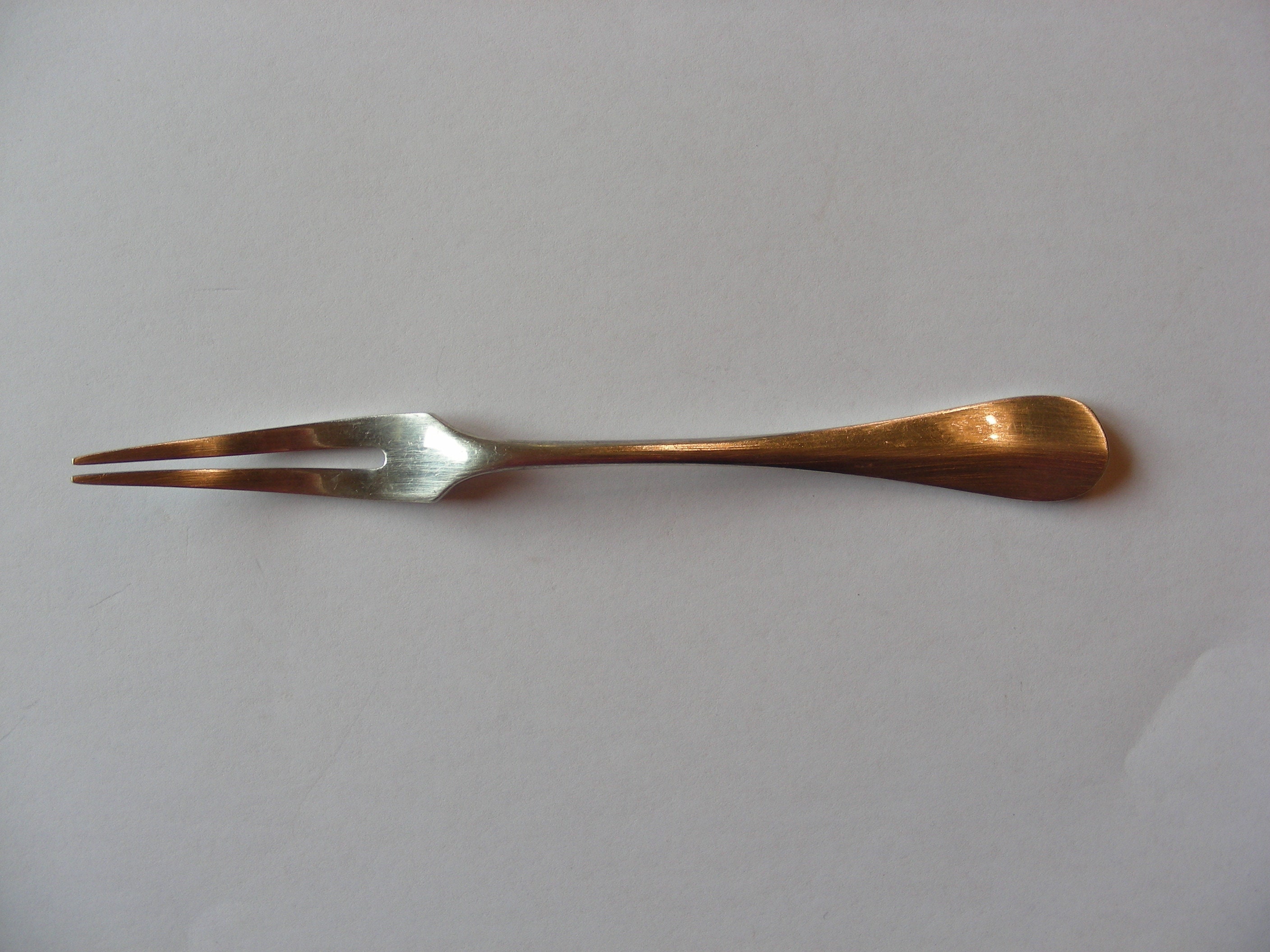 Vintage Christofle silver plated pickle or olive fork