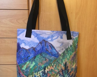 Swiss Alps Impressionist Tote bag