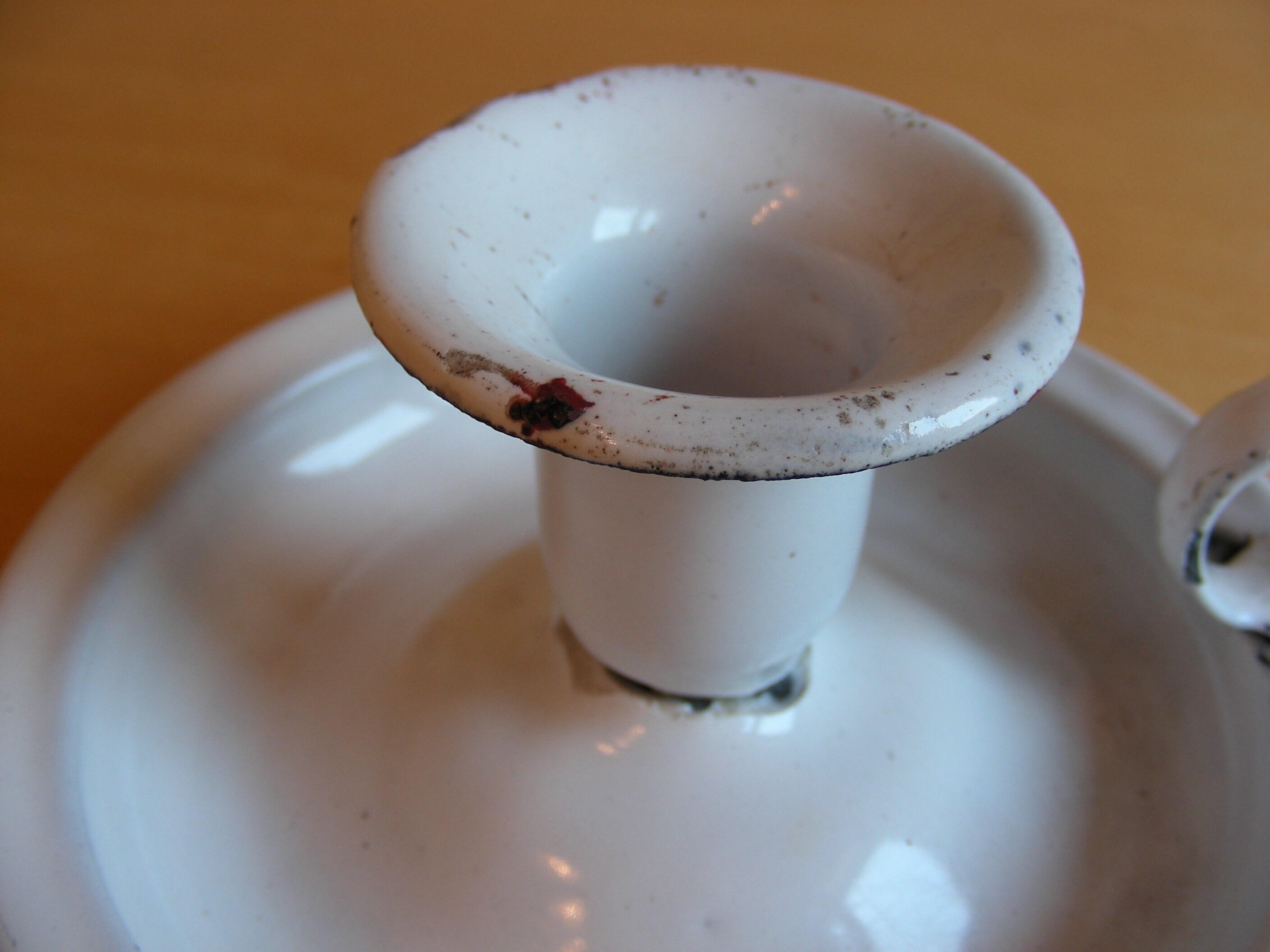 Vintage enamel candle holder