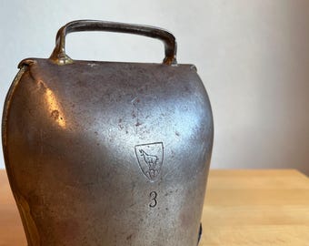 Swiss Steel Bell Firmann Bulle 3 Cow Bell Farmhouse Decor Alpine Chic