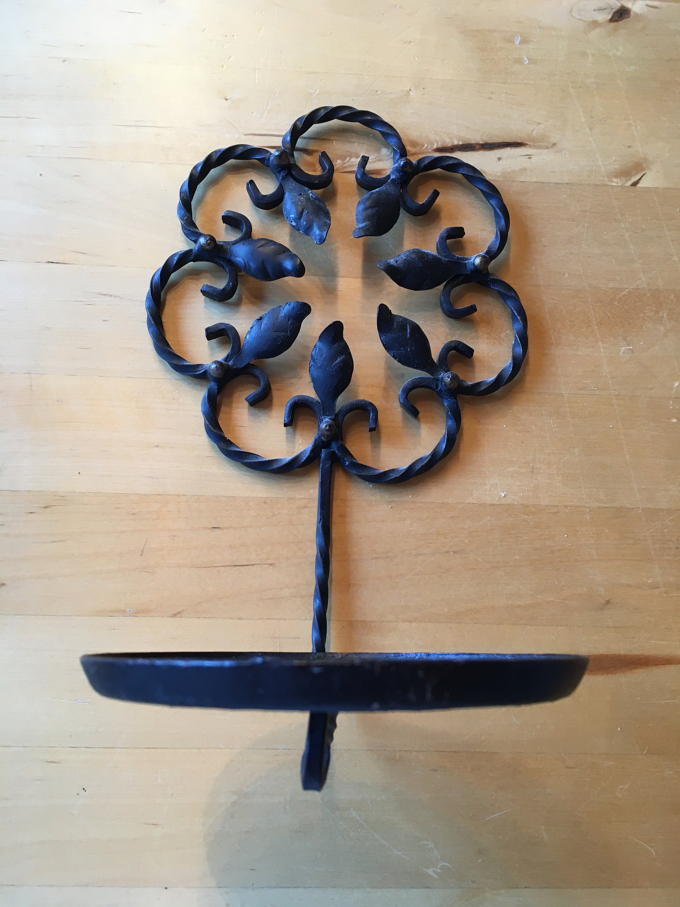vintage garden, wrought iron wall sconce flower pot holders