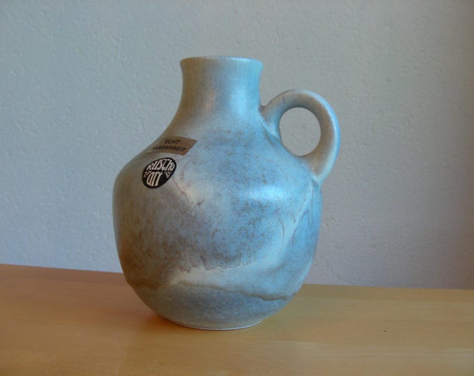 Rusha 323 Jug Vase West German Pottery Mid Century