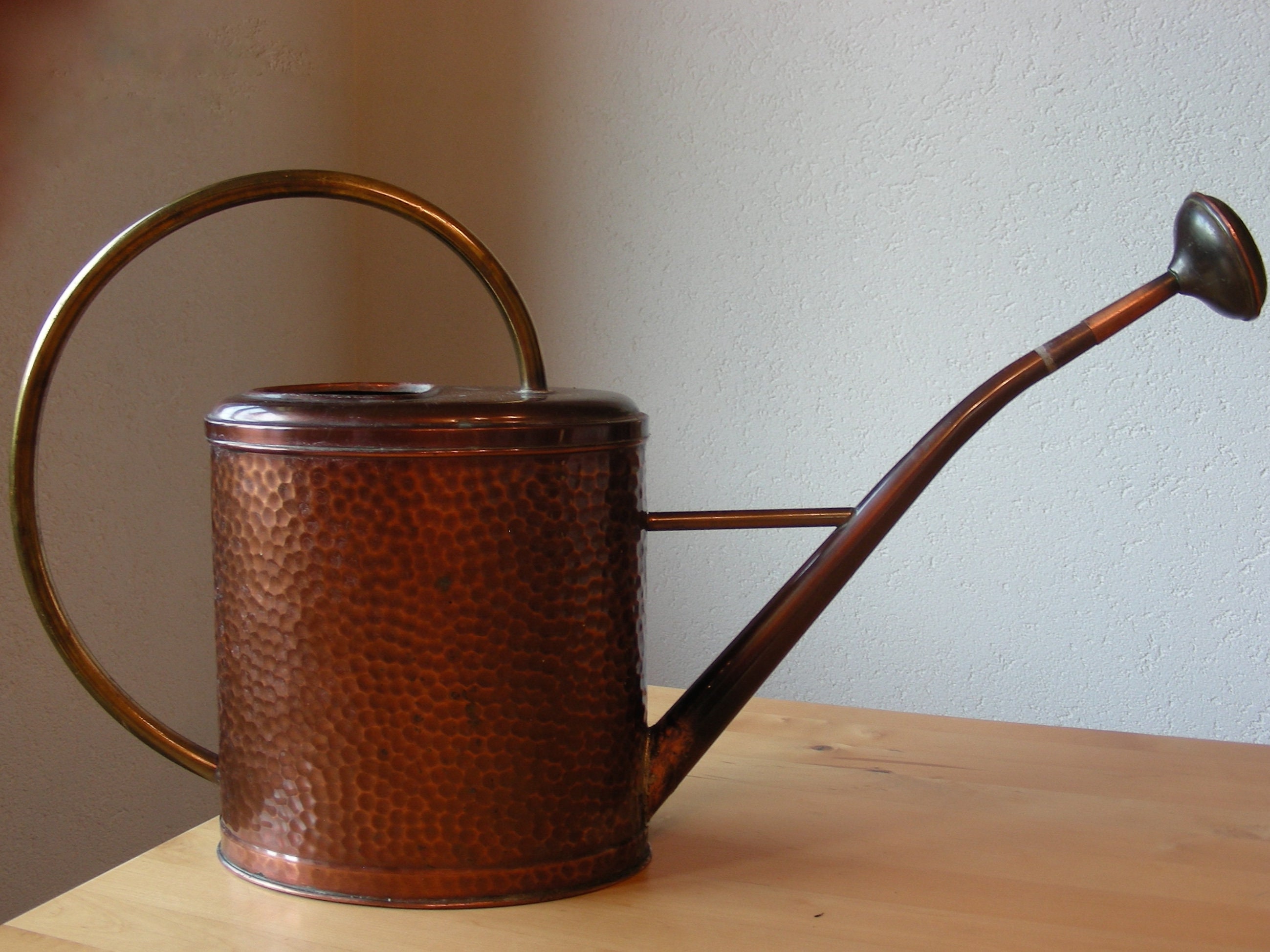 3 liter, vintage, copper watering can