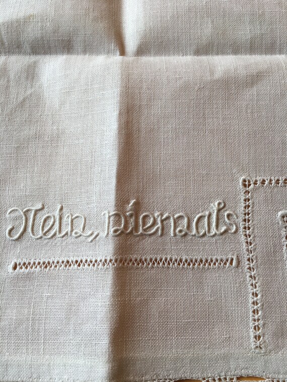 Vintage Brides Handkerchief, Embroidered Linen We… - image 3