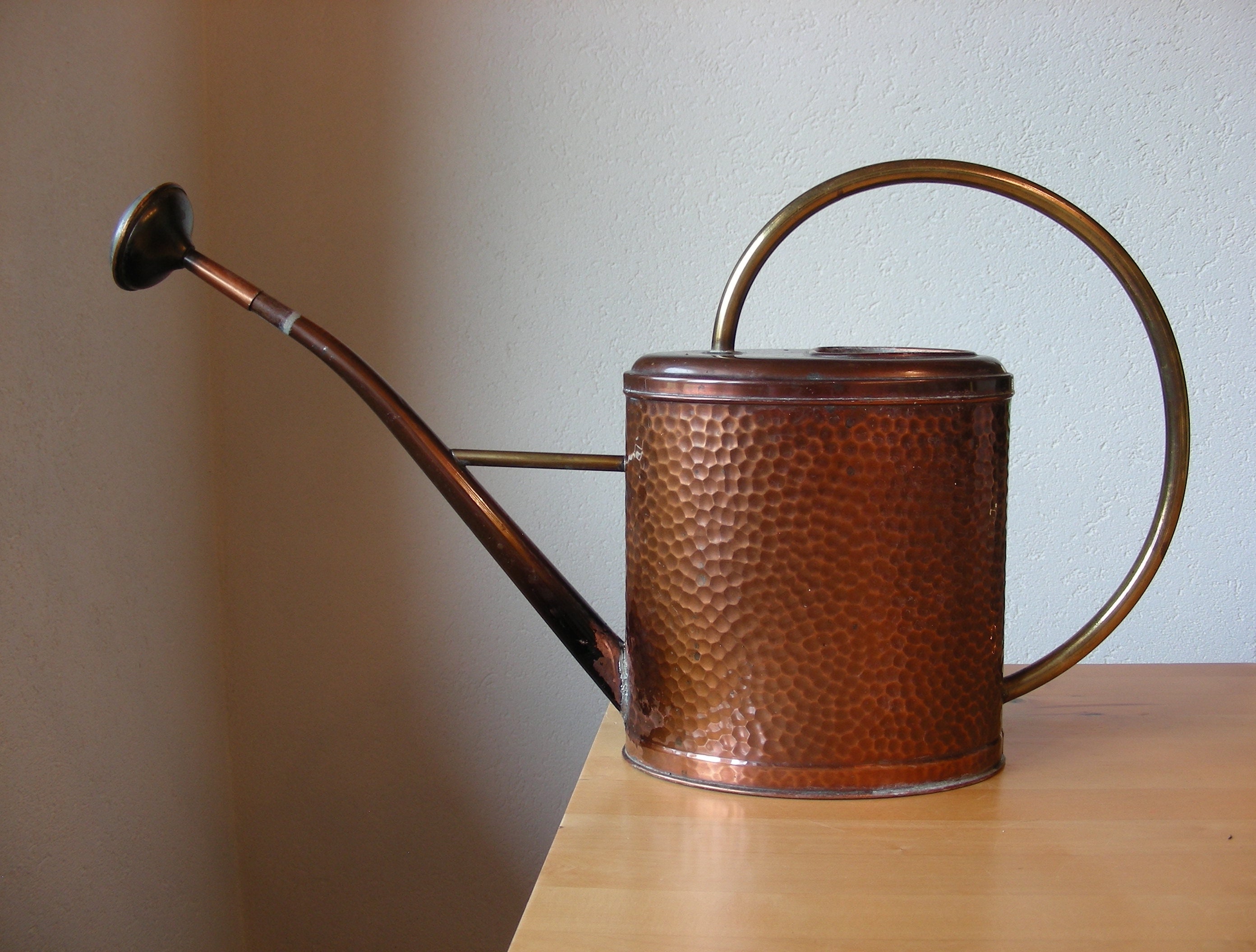 3 liter, vintage, copper watering can
