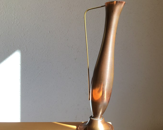 Vintage mid-century copper bud vase