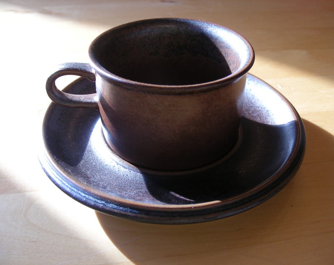 Arabia Finland Ruska espresso cup and saucers