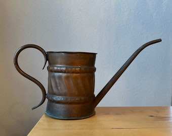 Vintage Copper Watering Can Aged With Patina Swiss Made