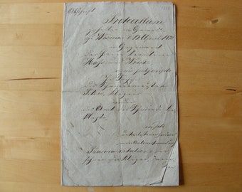 Original Handwritten Documents in Pen and Ink 19th Century Original Handwritten Document Swiss Antiquarian Writing