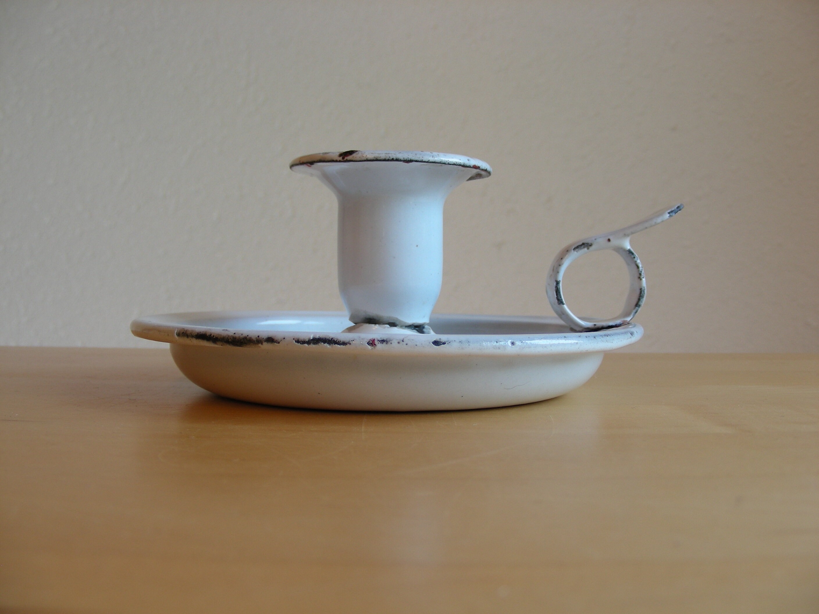 Vintage enamel candle holder