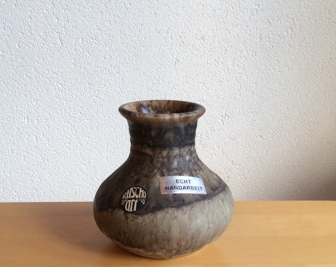 Ruscha Vase 880, Small Fat Lava West German Pottery Vase