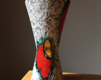 Vintage Scheurich 244/22 Vase West German Pottery WGP Fat Lava