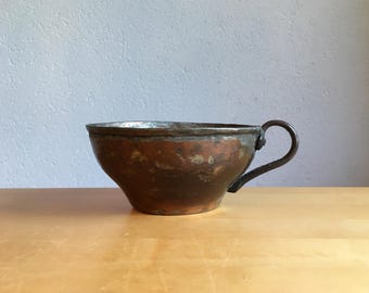 Antique Copper Cup 19th Century Decorative Item Planter