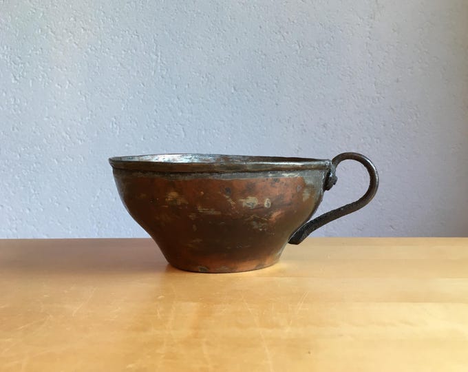 Antique Copper Cup 19th Century Decorative Item Planter