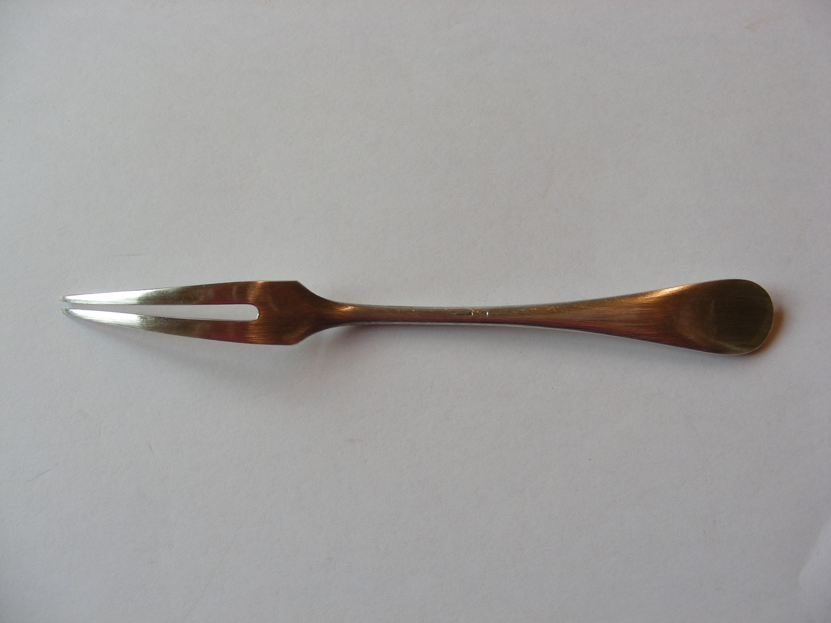 Vintage Christofle silver plated pickle or olive fork