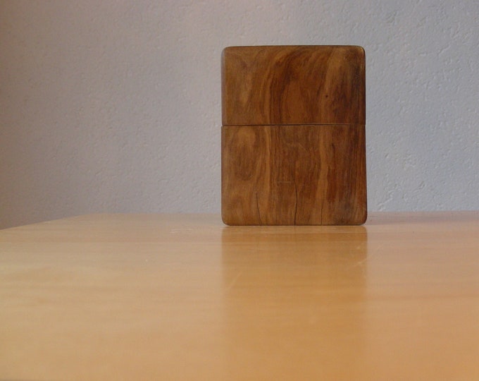 Mid Century Wood Playing Card Holder With Swiss Bridge Cards Müller and Cie Gift for Dad