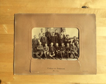 Antique photo, College De Delemont May 1890, Photographe de Jongh Frères
