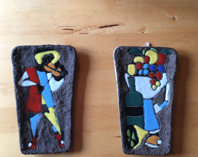 Pair of Vintage Mid Century Italian Wall Hangings