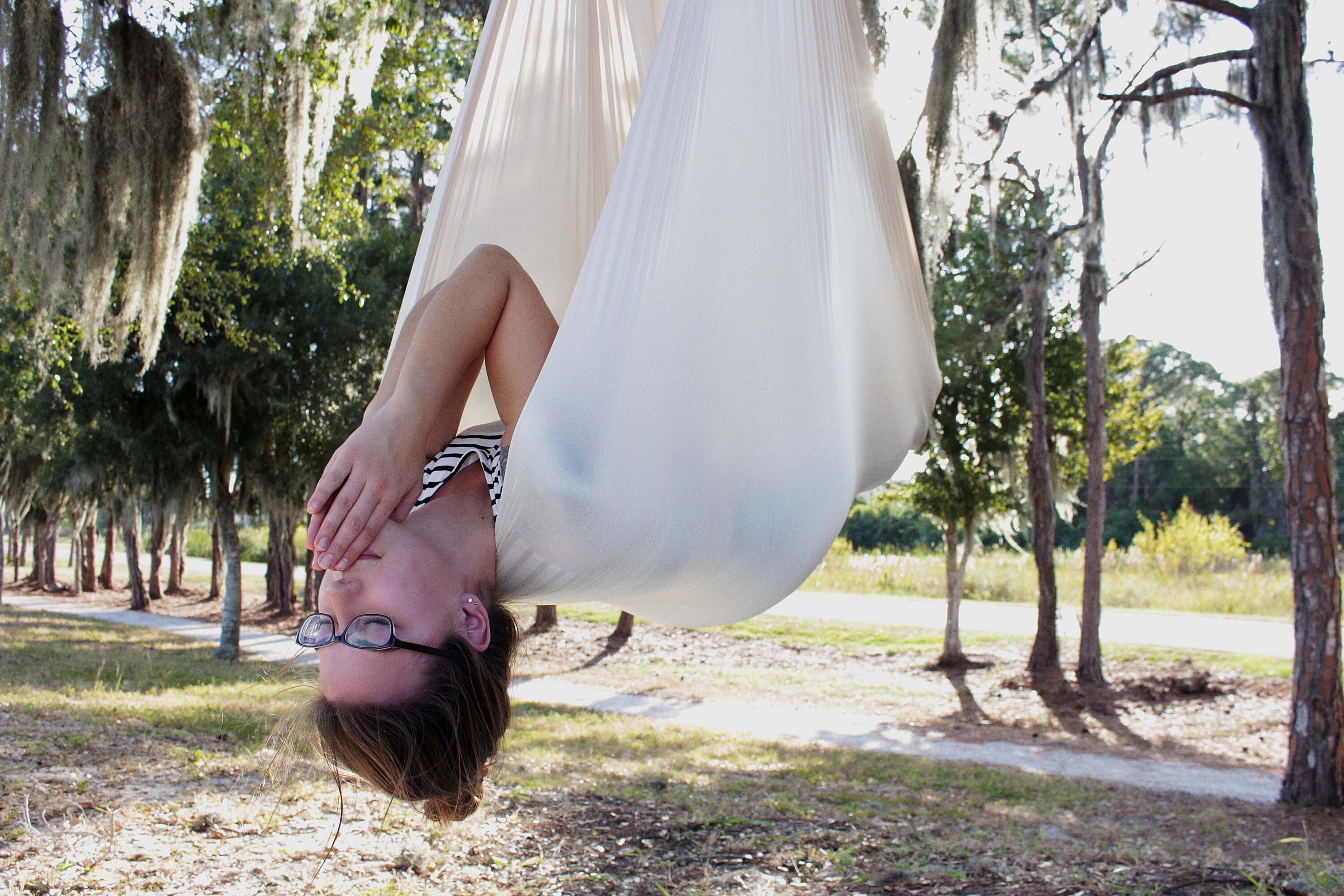 Quick Ship Creme Aerial Yoga Hammock
