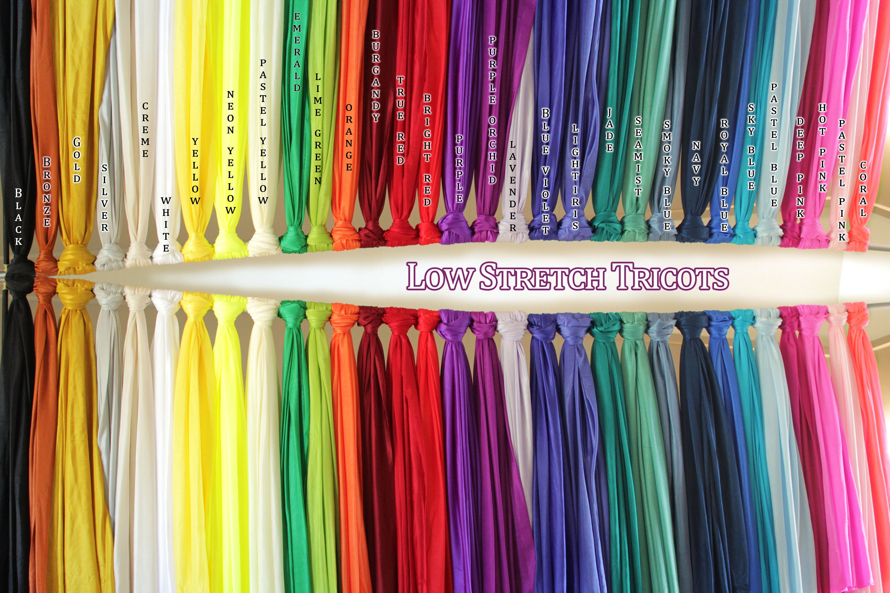Low Stretch Yoga Hammocks & Kits Solid Colors