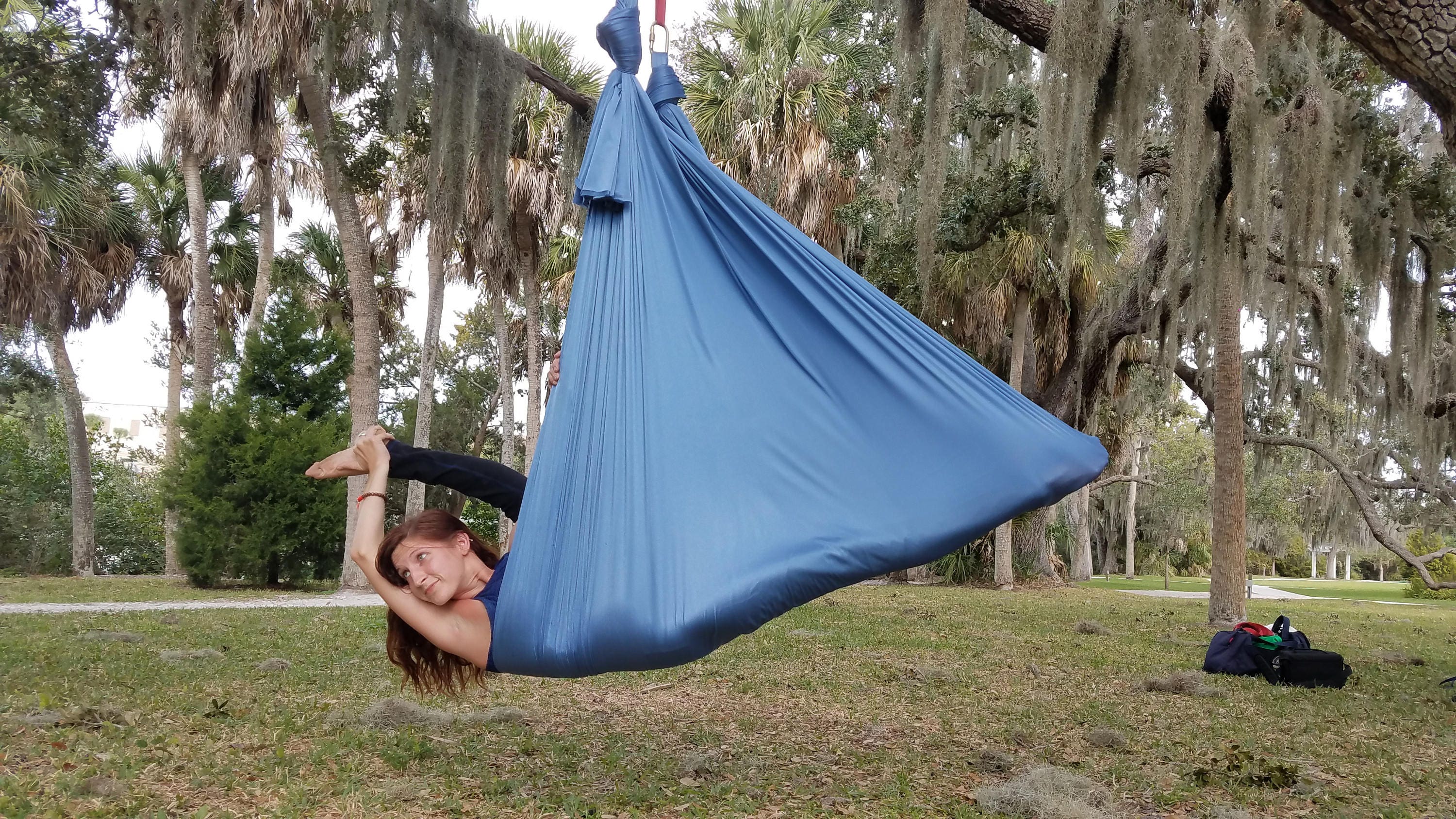 Quick Ship Smoky Blue Aerial Yoga Hammock