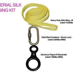 Low Stretch Aerial Silk Kits Solid Colors image 8