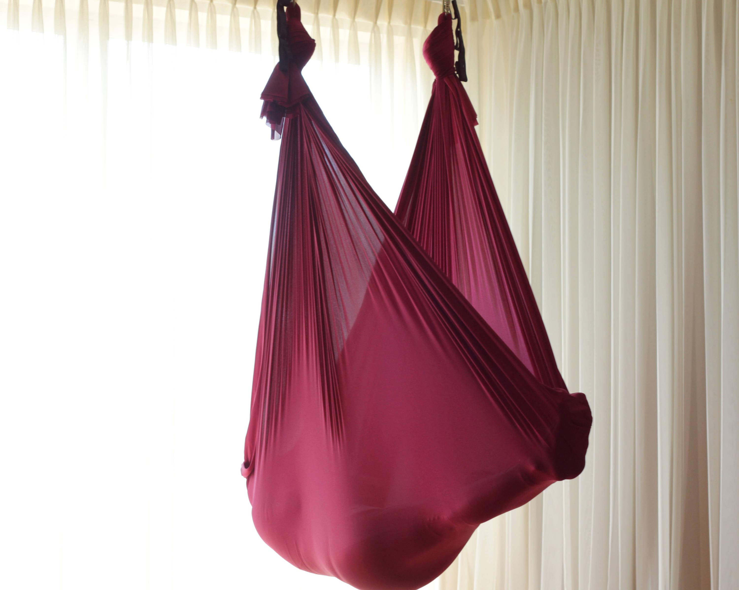 Quick Ship Burgandy Aerial Yoga Hammock