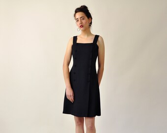 Simple Black Dress, Vintage 90s Dress, Little Black Dress, 90s Minimal Dress, Sleeveless Dress, 90s Party Dress, Basic Black Dress Size 6