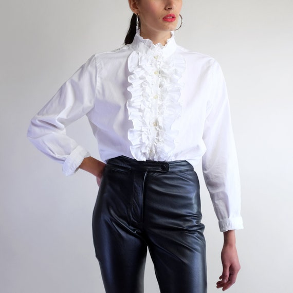 victorian ruffle collar blouse