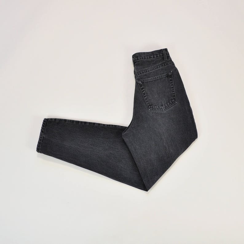 black faded mom jeans