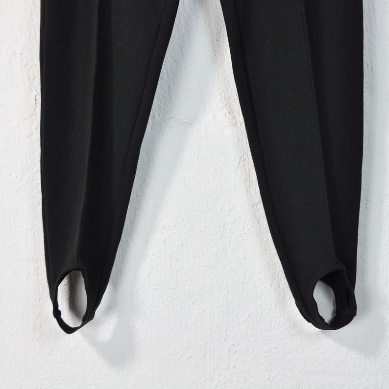 Vintage High Rise High Waist Tapered Leg Casual Loose Baggy Oversize Leisure Simple Minimal Black Stirrup Pants 90s Drawstring Sweatpants
