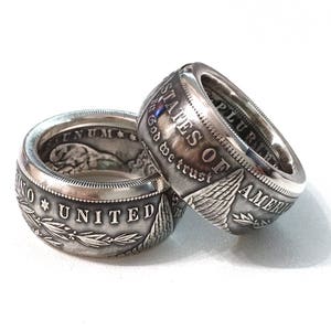 Motrgan dollar coin rings