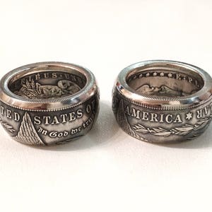 American Silver Morgan Dollar Ring - 1 dollar usa