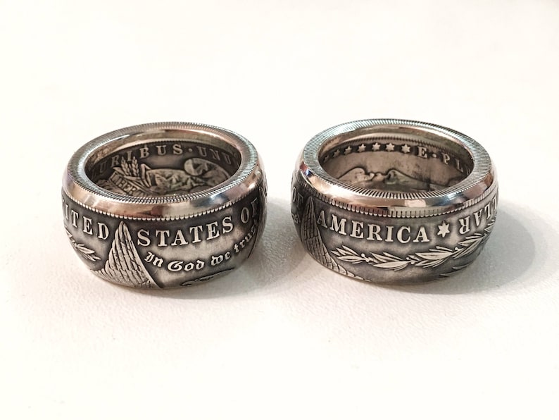 American Silver Morgan Dollar Ring - 1 dollar usa