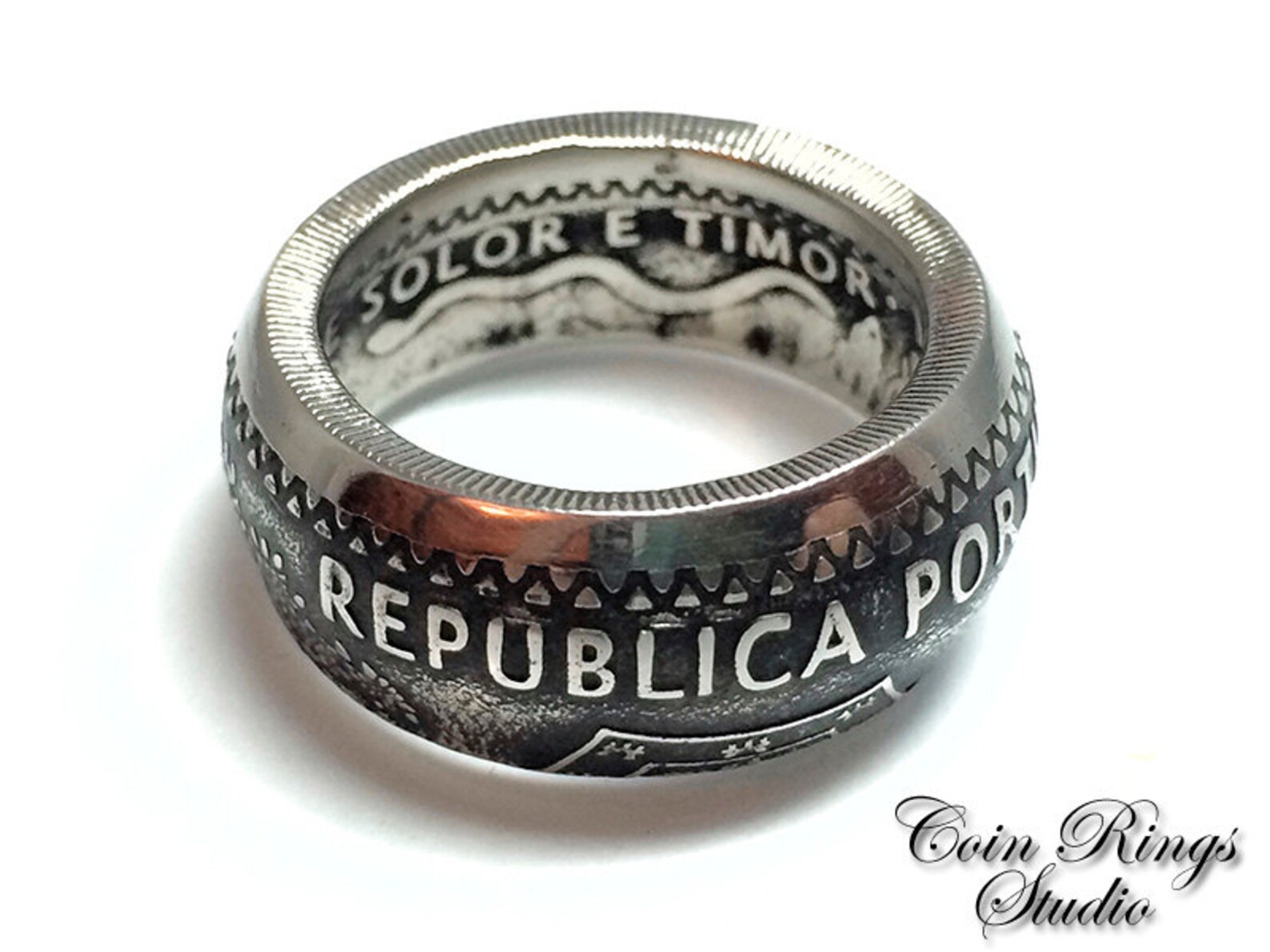 Portuguese Coin Ring Souvenir From Portugal Portuguesa 200 Etsy