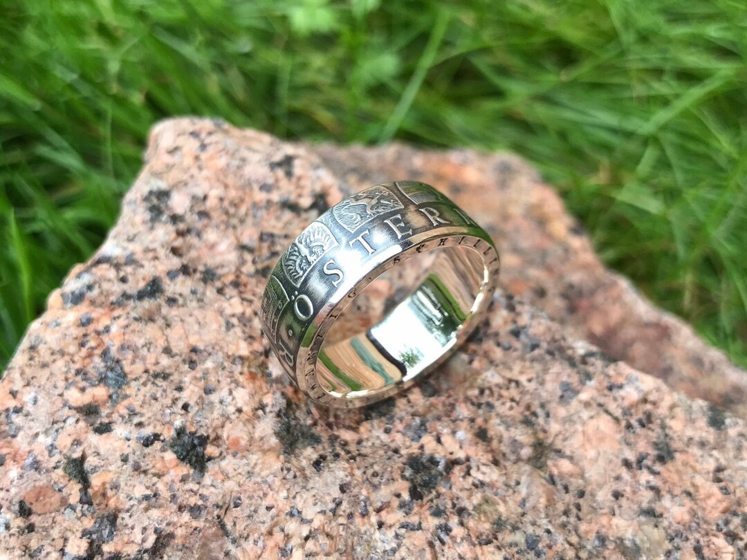 Austrian Silver Coin Ring, Smooth and Polished Inside (perfect for ...