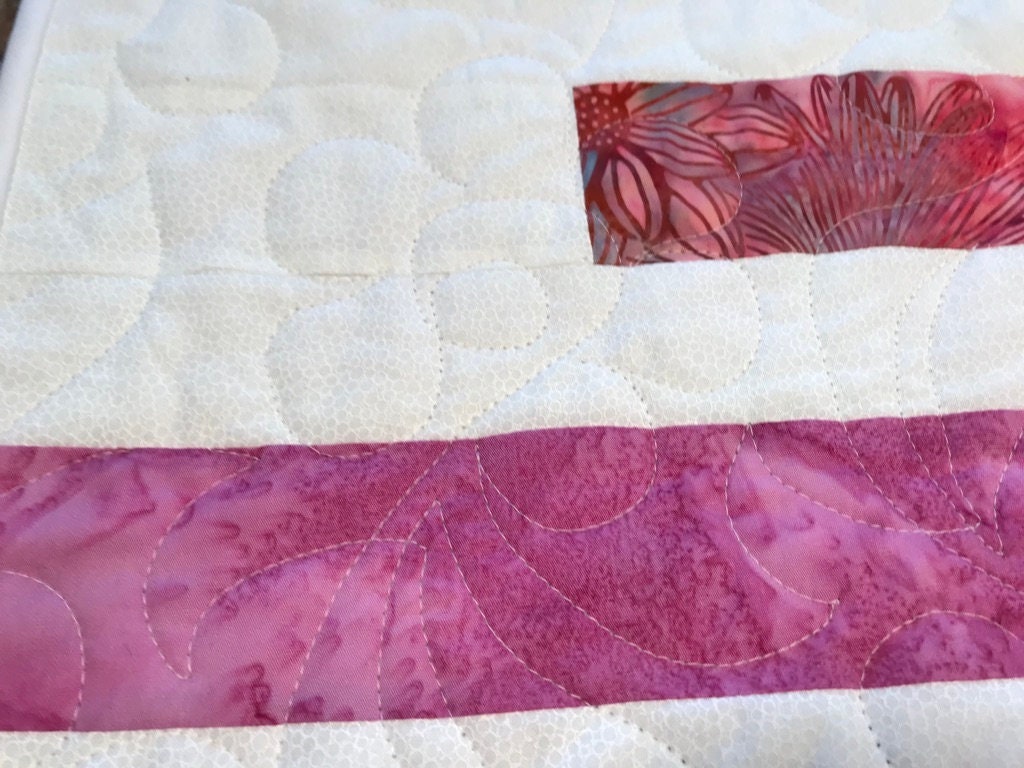 Pink and Purple Batik Striped Quilt - Etsy