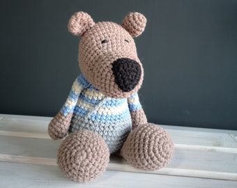 Ours en peluche au crochet, peluche à aimer, cadeau de premier anniversaire, cadeaux pour tout-petits