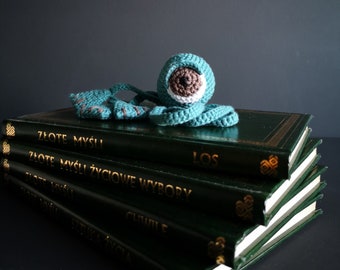 Funny bookmark, Crochet page marker, Gift for readers