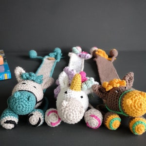 Marque-page licorne, marque-page au crochet, cadeaux rat de bibliothèque image 10